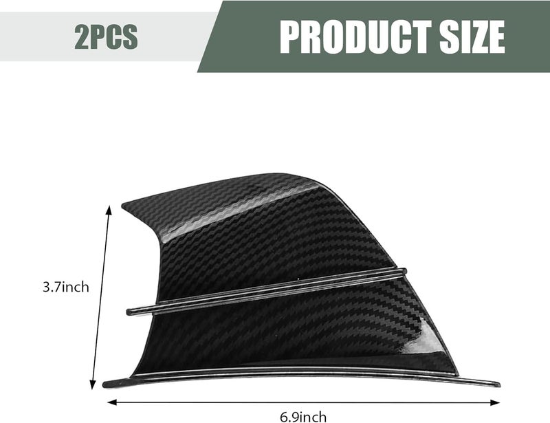 Qurbuns 2 PCS Motorcycle Fairing Wings, Carbon Fiber Side Air Deflectors, Fashion Motorcycle Aerodynamic Side Spoiler Winglet, Universal Air Deflectors Fairing Winglets Modified (Carbon Fiber) - Image 2